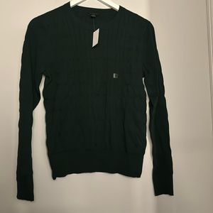 ANN TAYLOR. Dark green thin sweater.